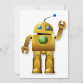 Freundliche Robot-Einladungen Einladung (Vorderseite)