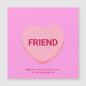 Freundliche rosa Konversation Herzstück Valentinen Magnetkarte (Vorderseite)