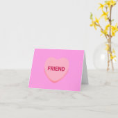 Freundliche rosa Konversation Herzstück Valentinst Karte (Gelbe Blume)