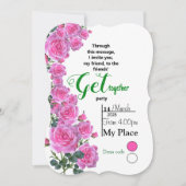 Freundliche Rose Einladung (Vorderseite)