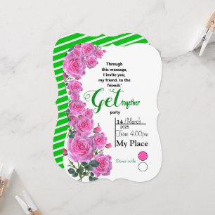 Freundliche Rose Einladung