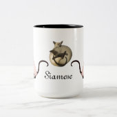 Freundliche siamesische Katzen-kundengerechte Zweifarbige Tasse (Mittel)