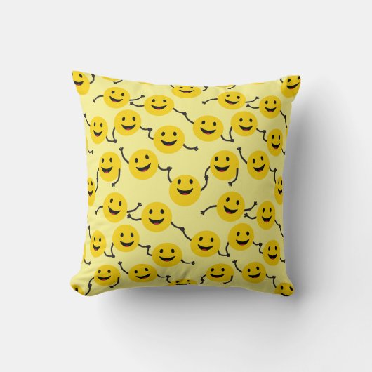 Freundliche Smileys Kissen (Vorderseite)