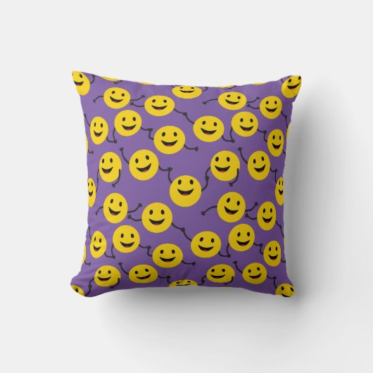 Freundliche Smileys Kissen (Vorderseite)