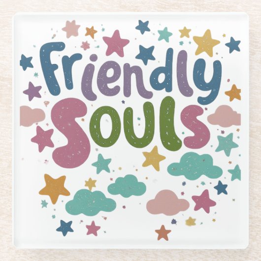 Freundliche Souls Glasuntersetzer (Vorderseite)
