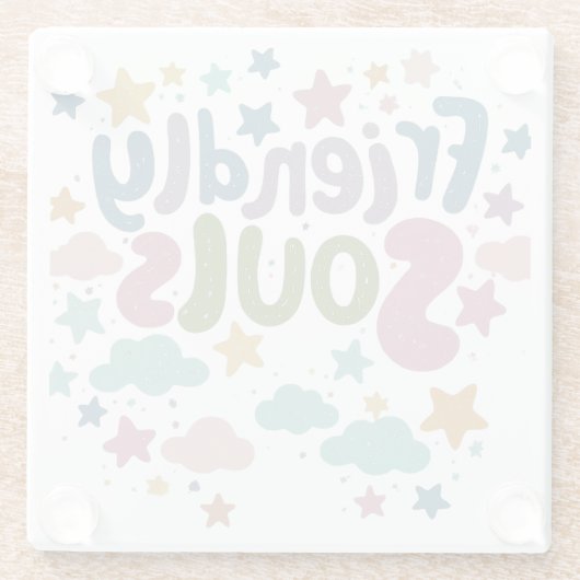 Freundliche Souls Glasuntersetzer (Rückseite)