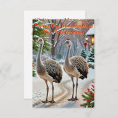 Freundliche Strauße Einladung (Vorne/Hinten)