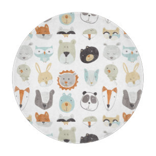 Freundliche Tier-Porträts der Gesichts-  Schneidebrett