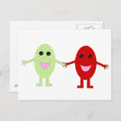 Freundliche Trauben Postkarte (Vorne/Hinten)