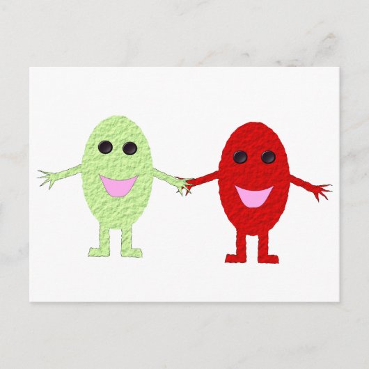 Freundliche Trauben Postkarte (Vorderseite)