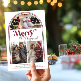 Freundliche und schwangere Arch Foto Collage Schwa Feiertagskarte