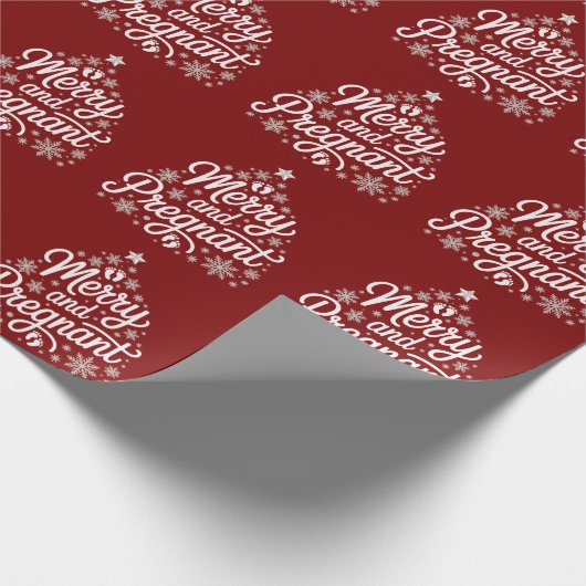 Freundliche und schwangere Mutterschaftsbilder Sch Geschenkpapier (Ecke)