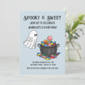 Freundliche und süße Halloween-Einladung Einladung (Stehend Vorderseite)