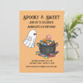 Freundliche und süße Halloween-Einladung Einladung (Stehend Vorderseite)