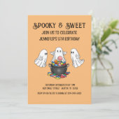 Freundliche und süße Halloween-Einladung Einladung (Stehend Vorderseite)