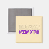 Freundliche Violett-Halloween-Kunst mit spöttische Magnet (Vorderseite/Rückseite)