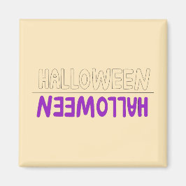Freundliche Violett-Halloween-Kunst mit spöttische Magnet
