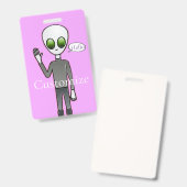 Freundliche Waving Alien Thunder_Cove Ausweis (Vorder- & Rückseite)