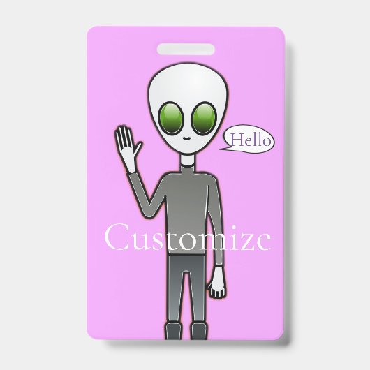 Freundliche Waving Alien Thunder_Cove Ausweis (Vorderseite)