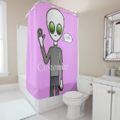 Freundliche Waving Alien Thunder_Cove Duschvorhang (Beispiel)