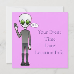 Freundliche Waving Alien Thunder_Cove Einladung