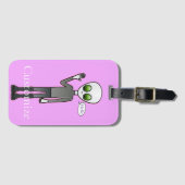 Freundliche Waving Alien Thunder_Cove Gepäckanhänger (Vorderseite (Horizontal))