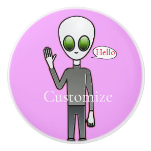 Freundliche Waving Alien Thunder_Cove Keramikknauf