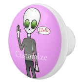 Freundliche Waving Alien Thunder_Cove Keramikknauf (Rechts)