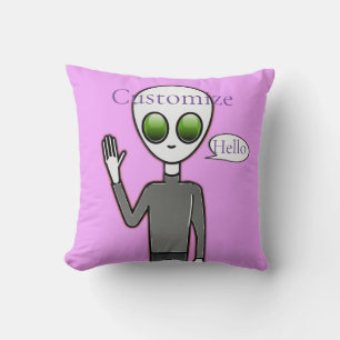 Freundliche Waving Alien Thunder_Cove Kissen