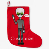 Freundliche Waving Alien Thunder_Cove Kleiner Weihnachtsstrumpf (Vorderseite)