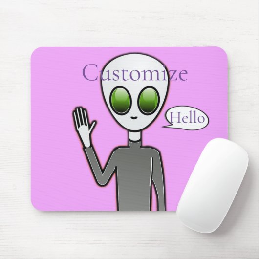 Freundliche Waving Alien Thunder_Cove Mousepad (Mit Mouse)