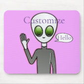 Freundliche Waving Alien Thunder_Cove Mousepad (Vorne)
