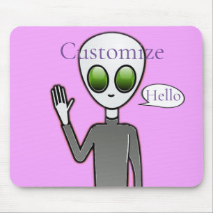 Freundliche Waving Alien Thunder_Cove Mousepad