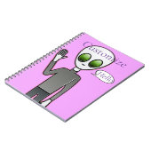 Freundliche Waving Alien Thunder_Cove Notizblock (Linke Seite)