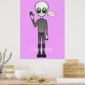 Freundliche Waving Alien Thunder_Cove Poster (Küche)