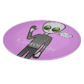 Freundliche Waving Alien Thunder_Cove Schneidebrett (Ecke)