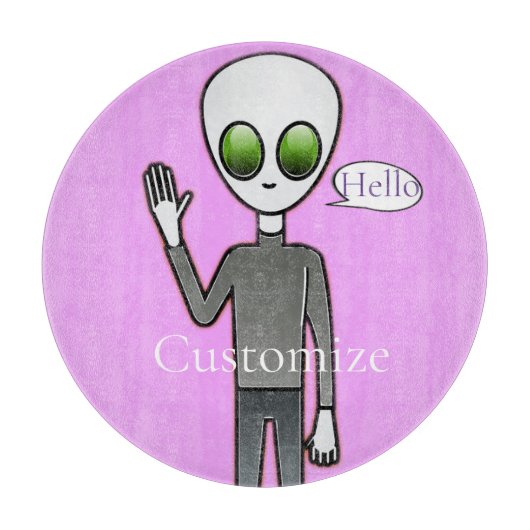 Freundliche Waving Alien Thunder_Cove Schneidebrett (Vorderseite)