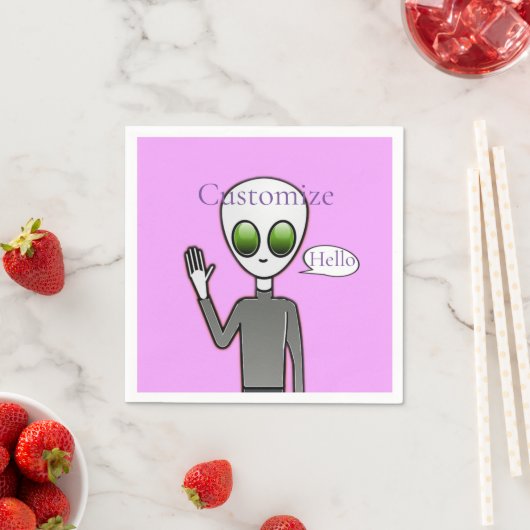 Freundliche Waving Alien Thunder_Cove Serviette (Beispiel)