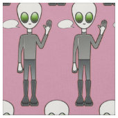 Freundliche Waving Alien Thunder_Cove Stoff (Nahaufnahme)