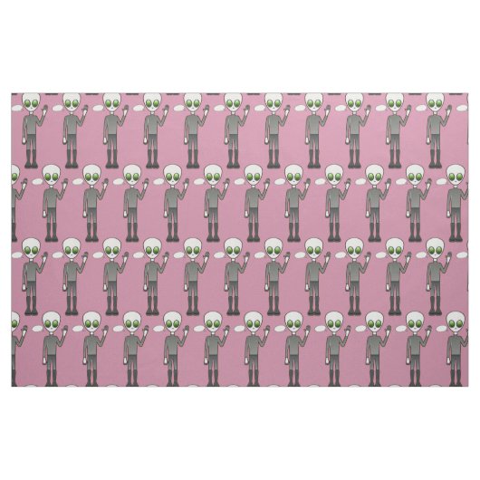 Freundliche Waving Alien Thunder_Cove Stoff (Fat Quarter (45,7 x 55,9 cm))
