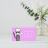 Freundliche Waving Alien Thunder_Cove Visitenkarte (Stehend Vorderseite)