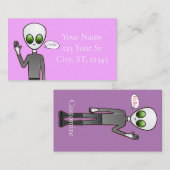 Freundliche Waving Alien Thunder_Cove Visitenkarte (Vorne/Hinten)