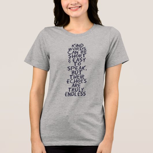 Freundliche Worte Tri-Blend Shirt (Vorderseite)