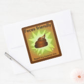 Freundlicher" Abfalleimeraufkleber "der Rückstände Quadratischer Aufkleber (Umschlag)