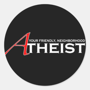 Freundlicher Atheist Runder Aufkleber