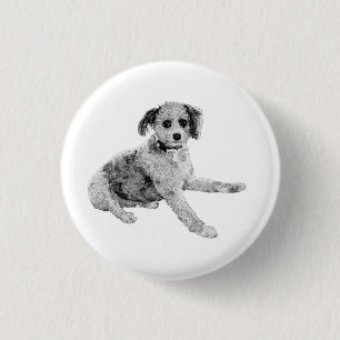 Freundlicher Ausdruck, subtile Kunst Button