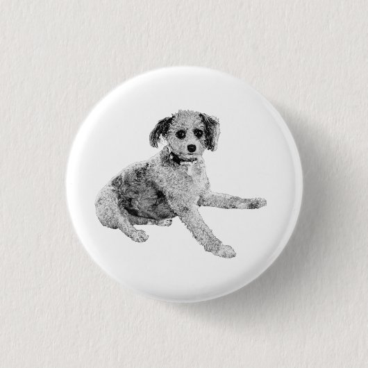 Freundlicher Ausdruck, subtile Kunst Button (Vorderseite)