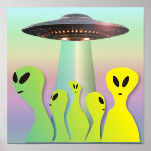 Freundlicher Außerirdischen Platz Poster