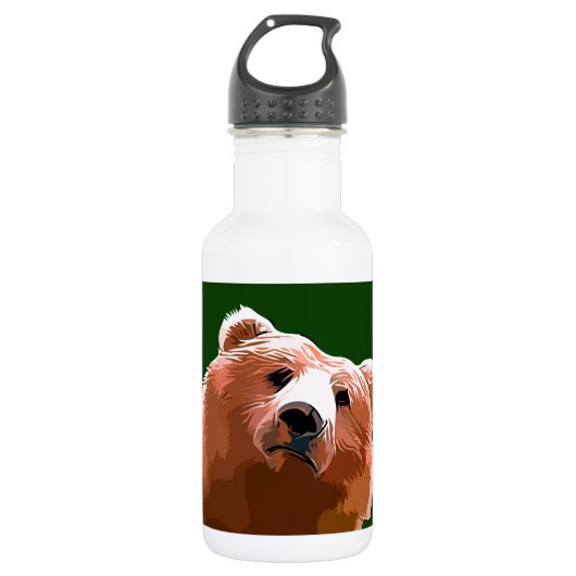 Freundlicher Bär Edelstahlflasche (Vorderseite)