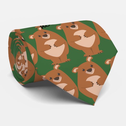 Freundlicher Bär Krawatte (Gerollt)